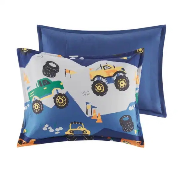 BRAND NEW Mi Zone Kids Comforter Bedding Set Blue Tractor Theme - Twin Size - Picture 2 of 6